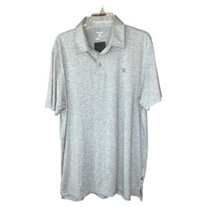 Hurley Men's Light Blue/White Polo Shirt Size Large NWT